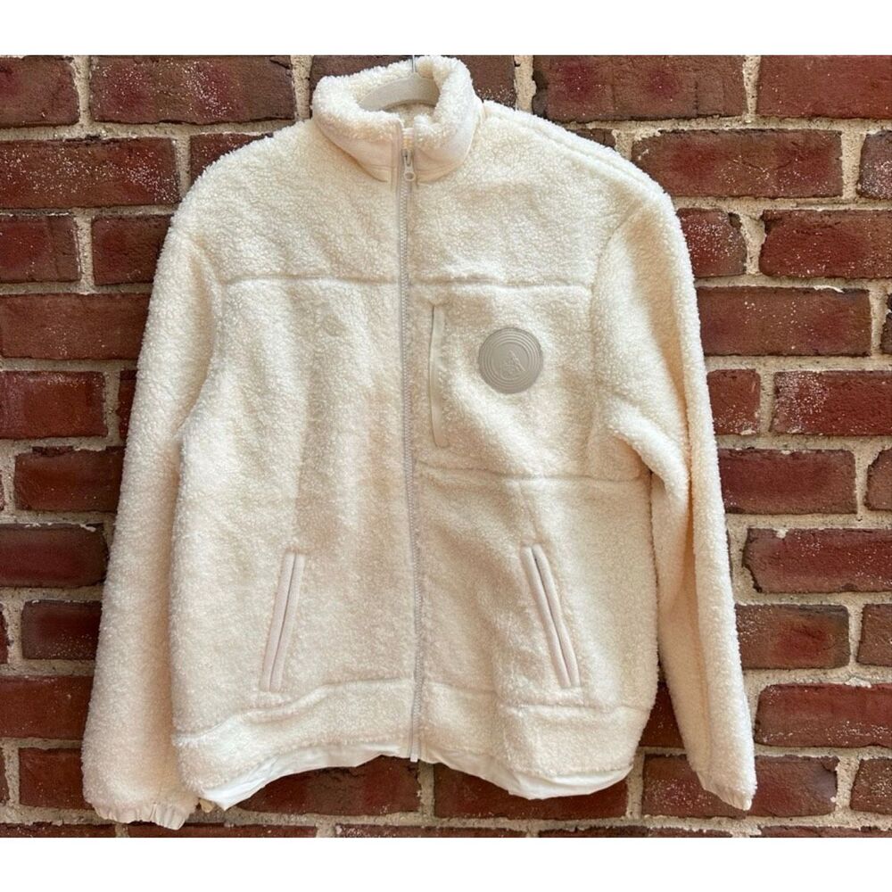 Kith Pinehurst Bonded Sherpa Full Zip up Jacket Cream Mens XS NEW
